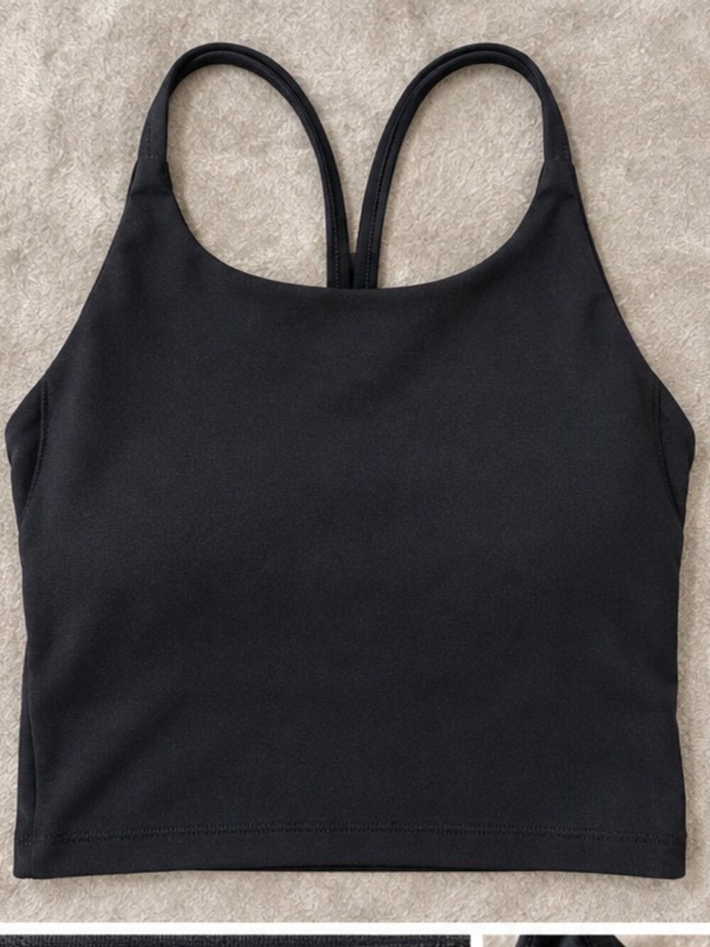 Old Navy Active PowerSoft Sports Bra Crop Top Black Size Small